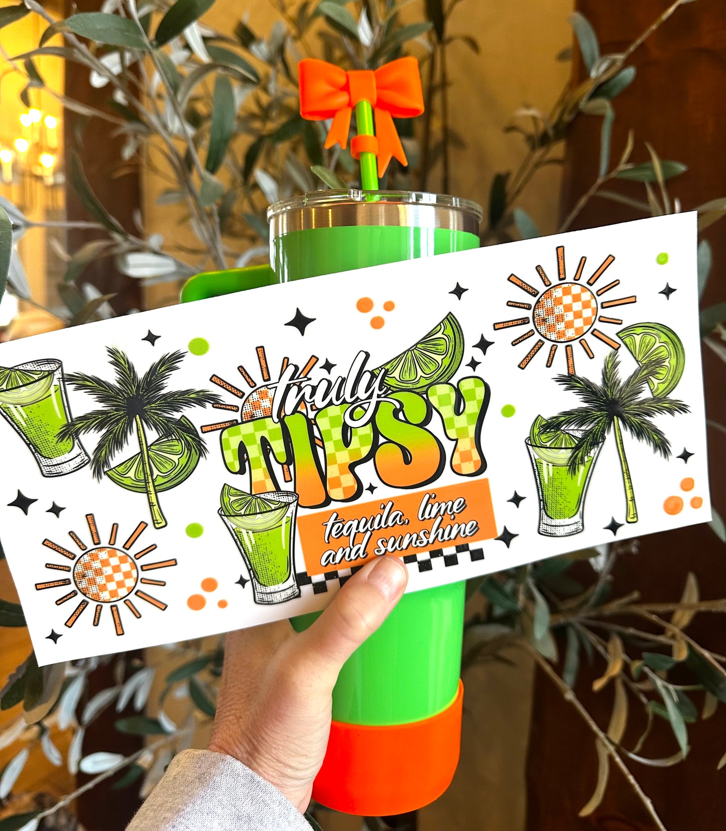 Neon 40 oz Stainless Steel Handled Tumbler