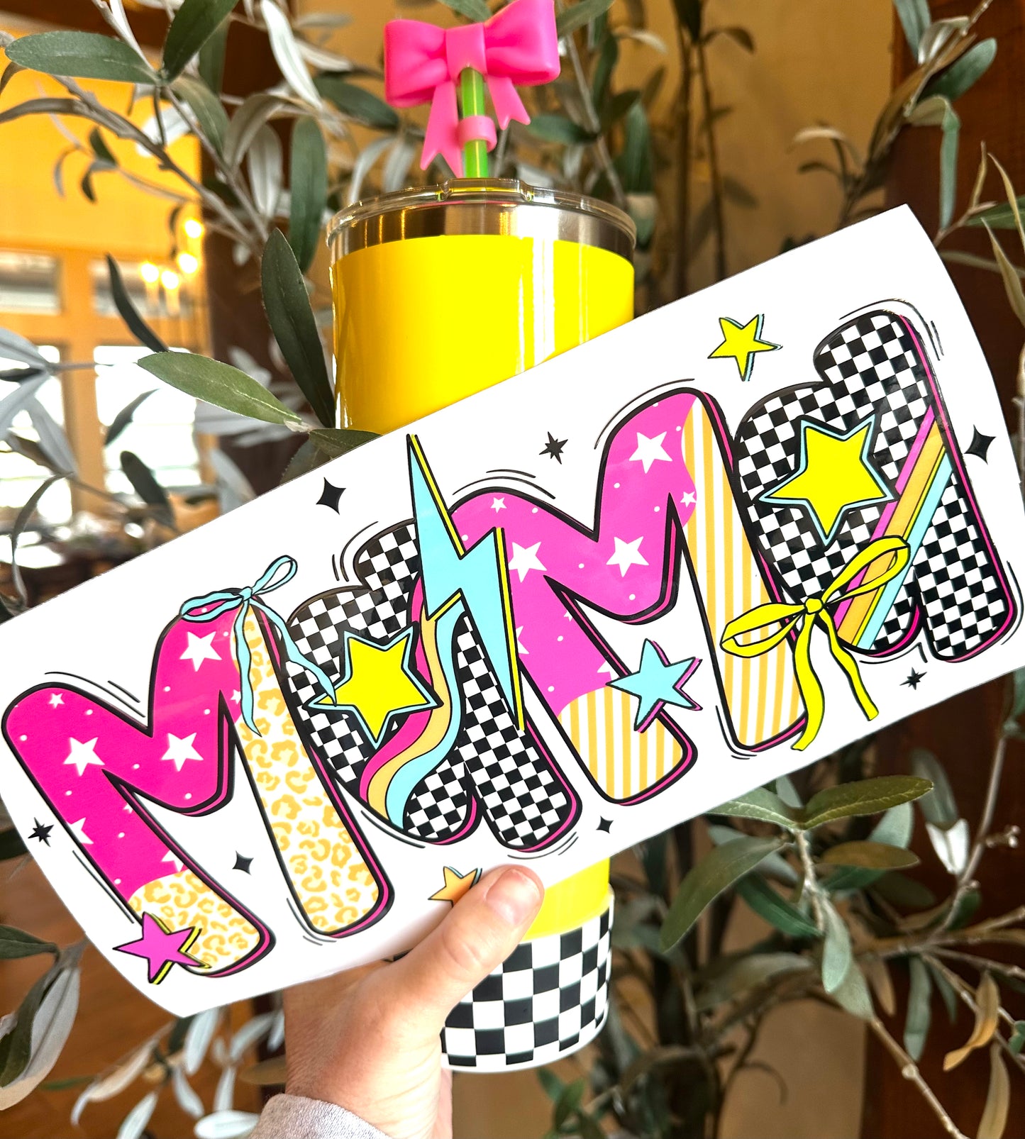 Neon 40 oz Stainless Steel Handled Tumbler