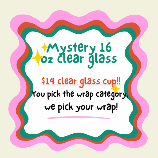 Mystery 16oz Glass Cup